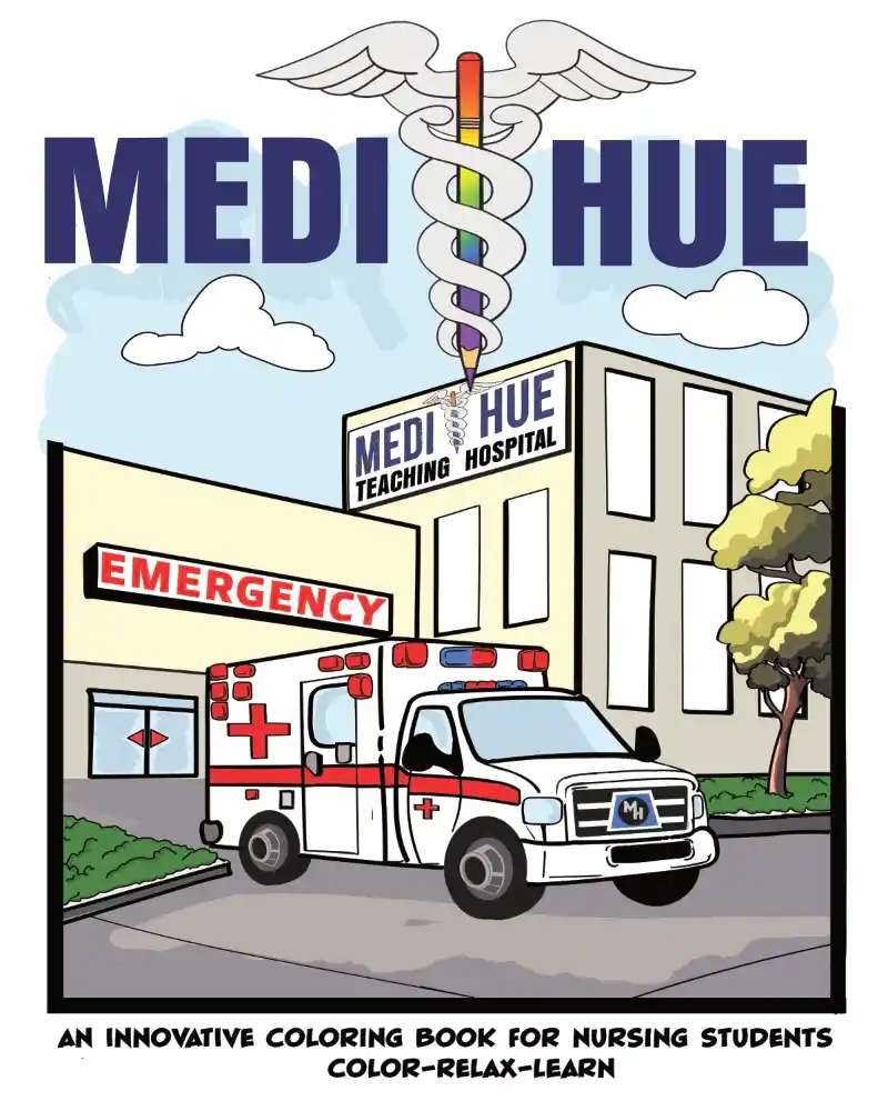 MediHue coloring book cover image